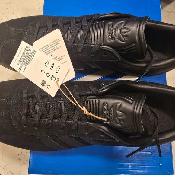 adidas Originals Gazelle Triple Black CQ2809 Men’s US Size 10 Shoes Trainers NEW - Picture 7 of 11